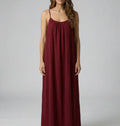 Midnight Backless Maxi Dress - Maroon